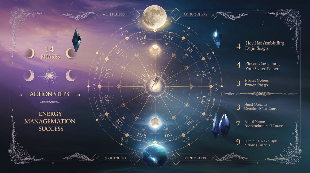 Simple calendar showing post-new moon follow-through routine with small daily checkmarks