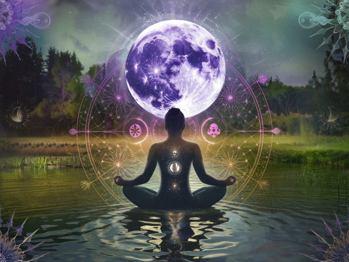 Cancer moon symbolism - the crab zodiac sign with lunar imagery representing emotional intuition and nurturing energy