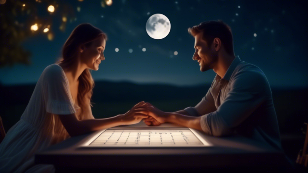 Couple holding hands under moonlight, reconnecting after understanding each other's emotional needs