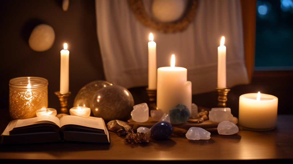 A cozy morning scene with a journal, coffee, and soft light representing practical manifestation for busy people