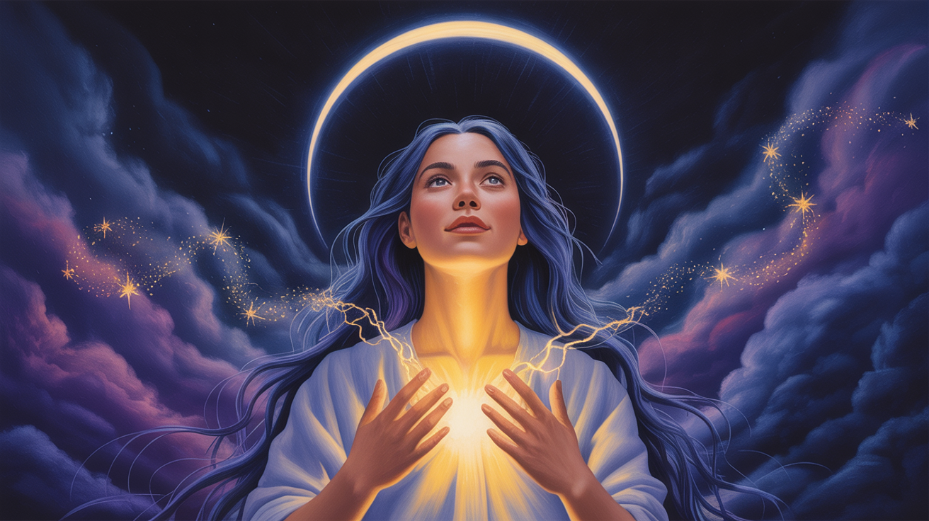 Aquarius Moon Sign visualization showing cosmic independence and intellectual emotional processing