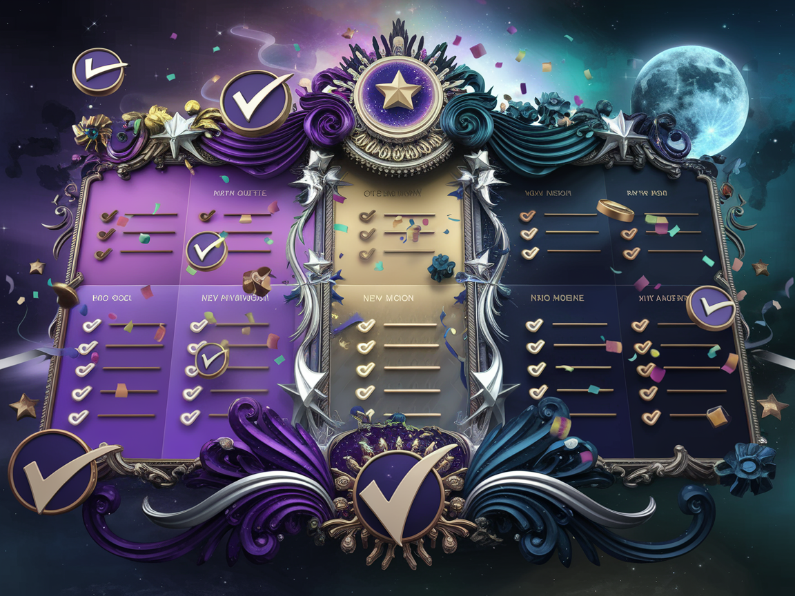 Person journaling under starry night sky with new moon, golden light surrounding their manifestation practice