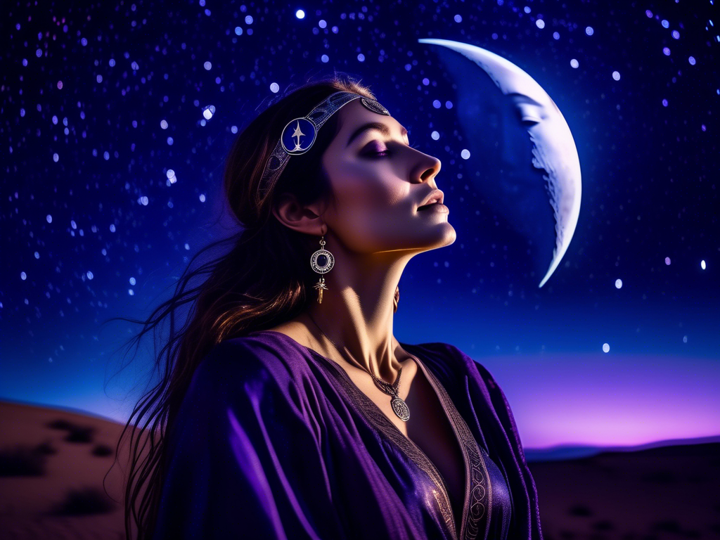 Sagittarius moon symbolism showing the archer's arrow pointing toward distant horizons, representing the emotional need for freedom, adventure, and meaning